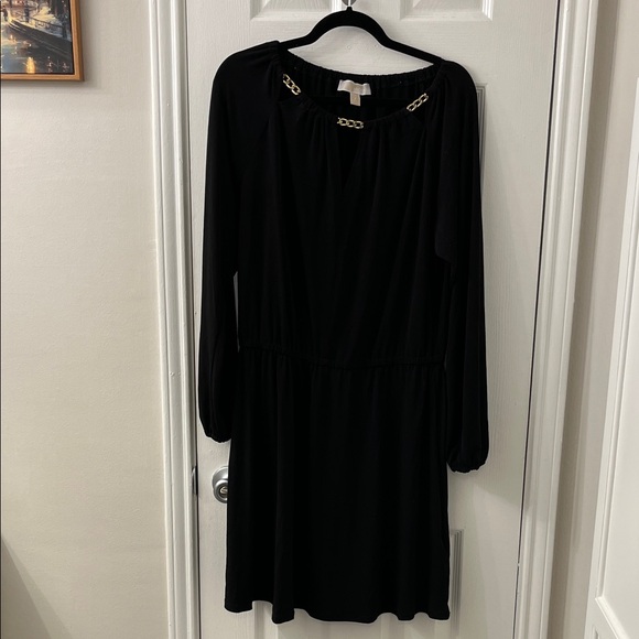 MICHAEL Michael Kors Dresses & Skirts - MICHAEL Michael Kors Black Dress with Gold Accents